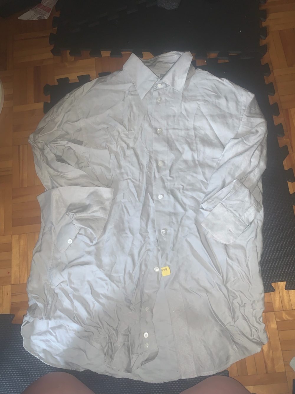 Armani Collezioni Light Gray Men’s Button-Down Shirt
